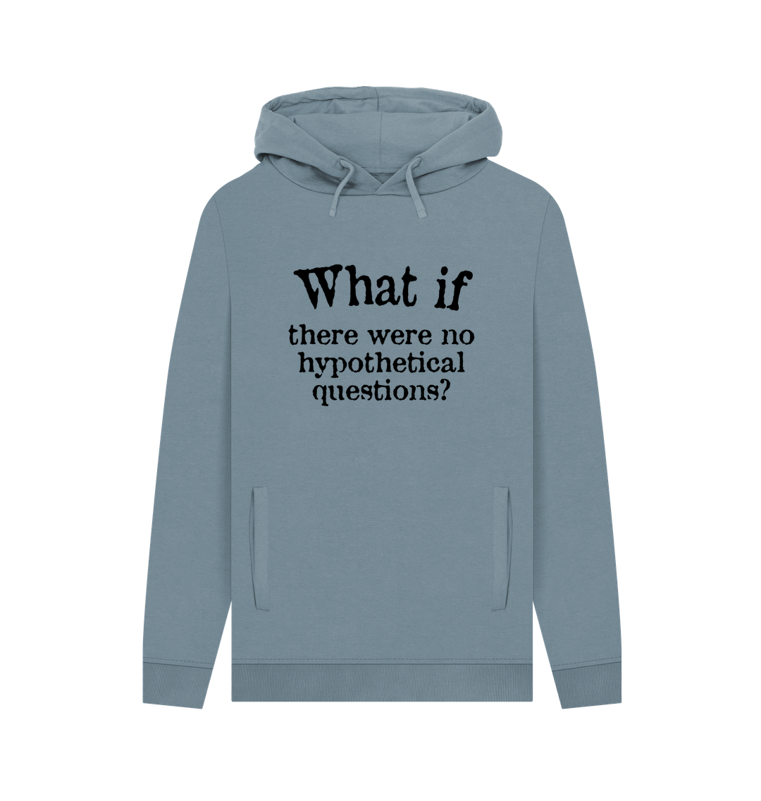 Stone Blue What If Men's Hoodie