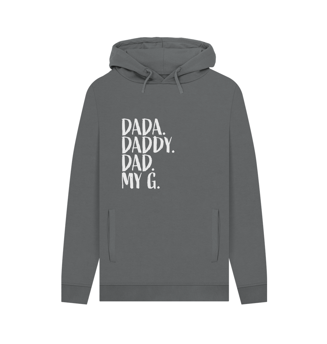 Slate Grey Dad My G Men's Hoodie