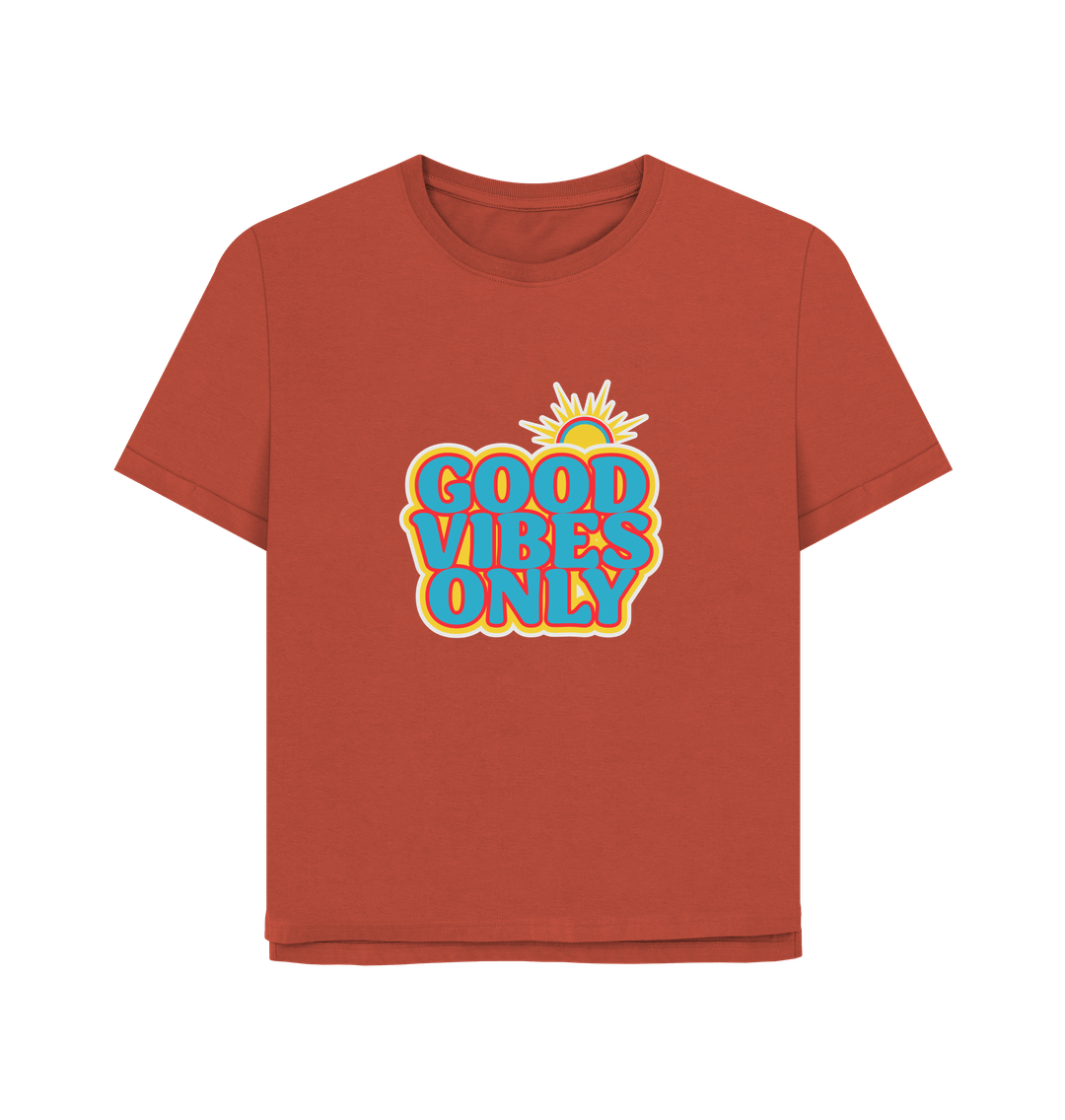 Rust Good Vibes Women's Relaxed Fit T-shirt