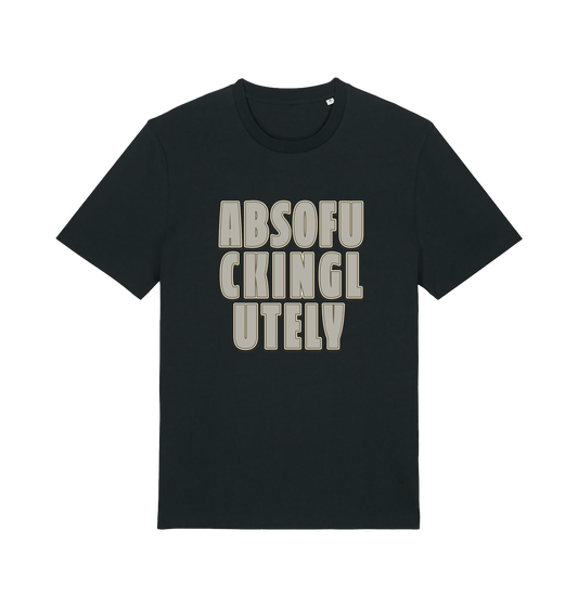 Black t-shirt with a funny slogan