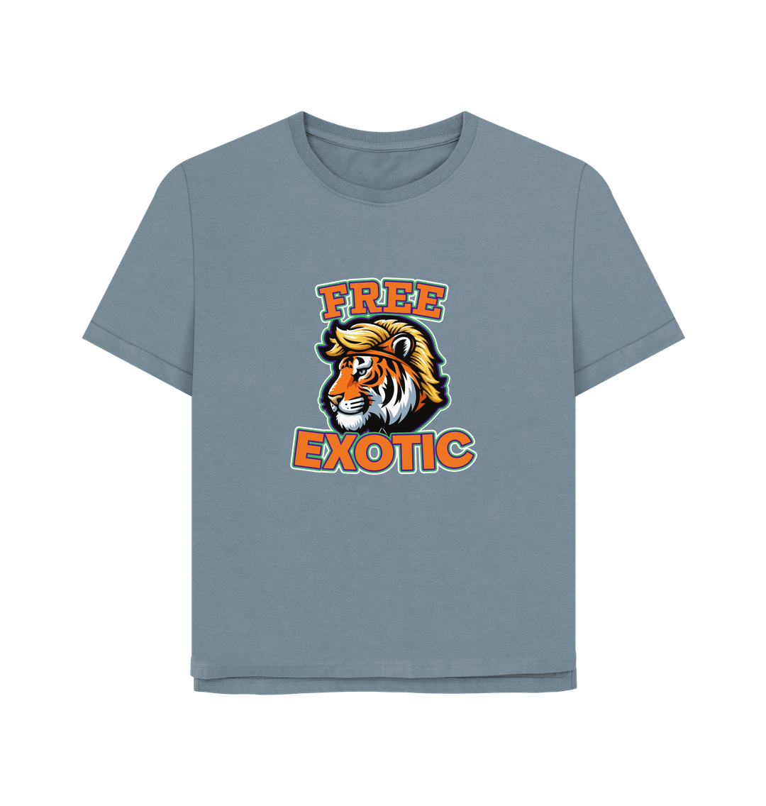 Stone Blue Free Exotic Women's Relaxed Fit T-shirt