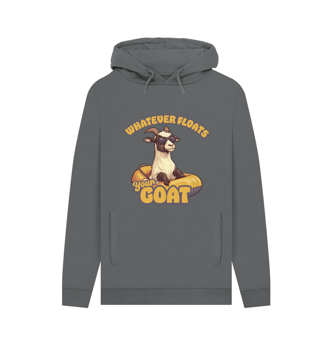 Slate Grey Floats Your Goat Men's Hoodie