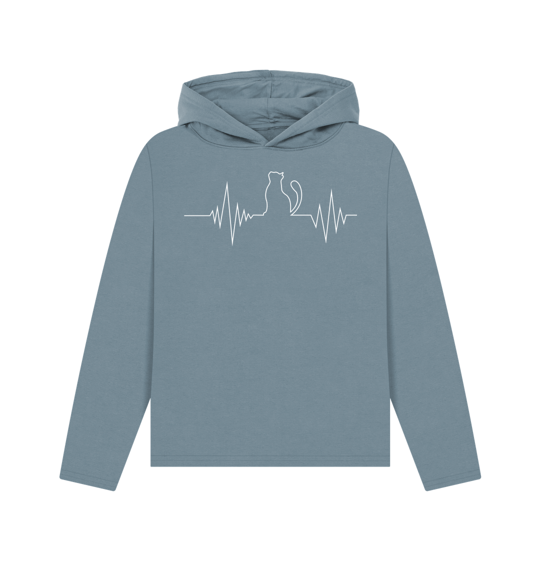 Stone Blue Printed Hoody