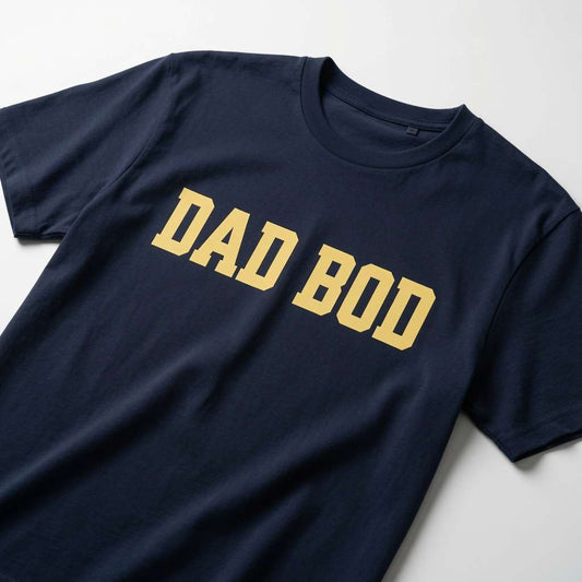 French navy Dad Bod t-shirt, cheeky funny dad slogan tee