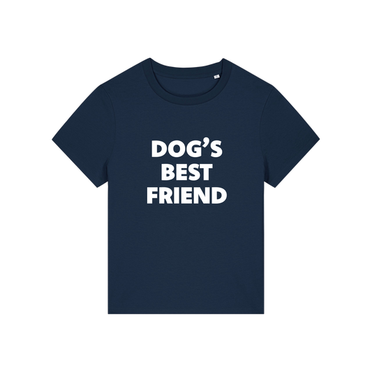 navy animal tee with the slogan 'dog's best friend'