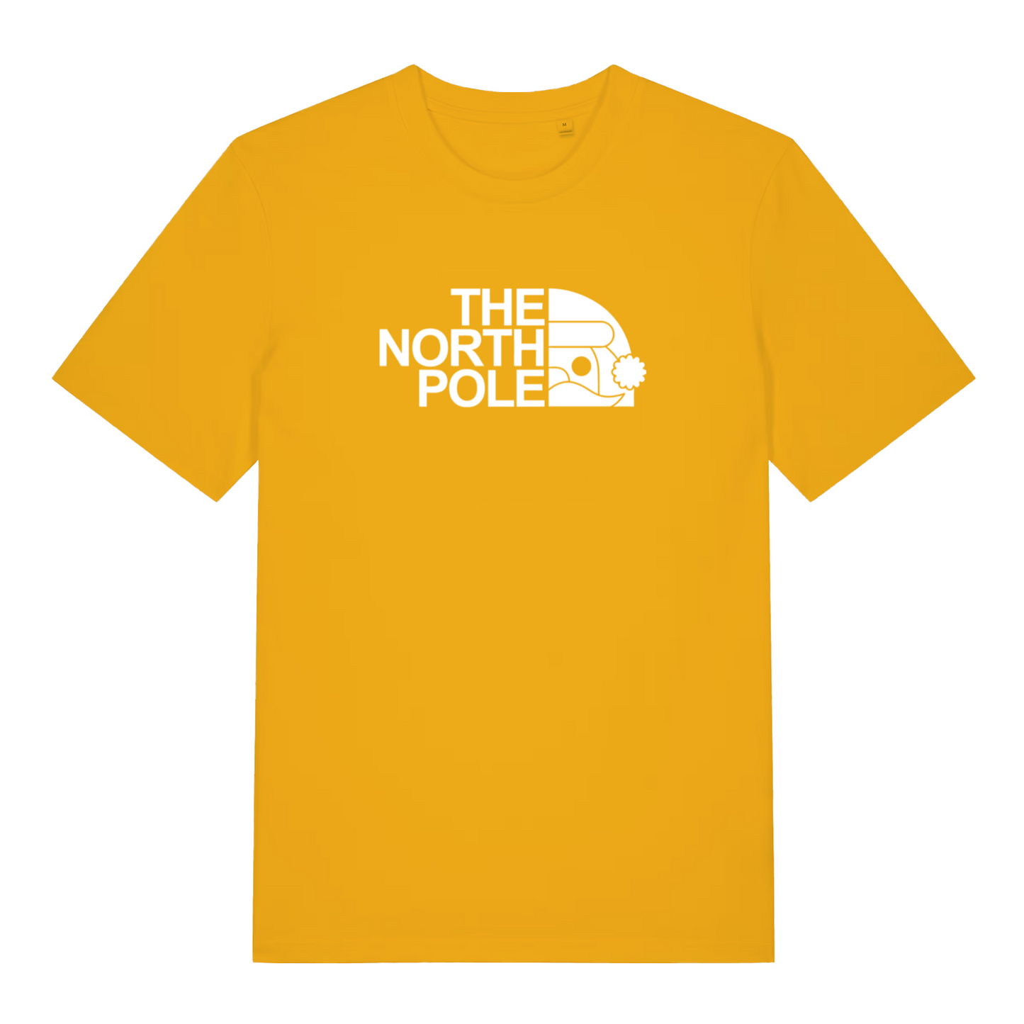 yellow christmas t-shirt with 'The North Pole'