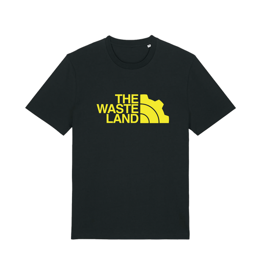 black gaming t-shirt with the slogan 'the wasteland'