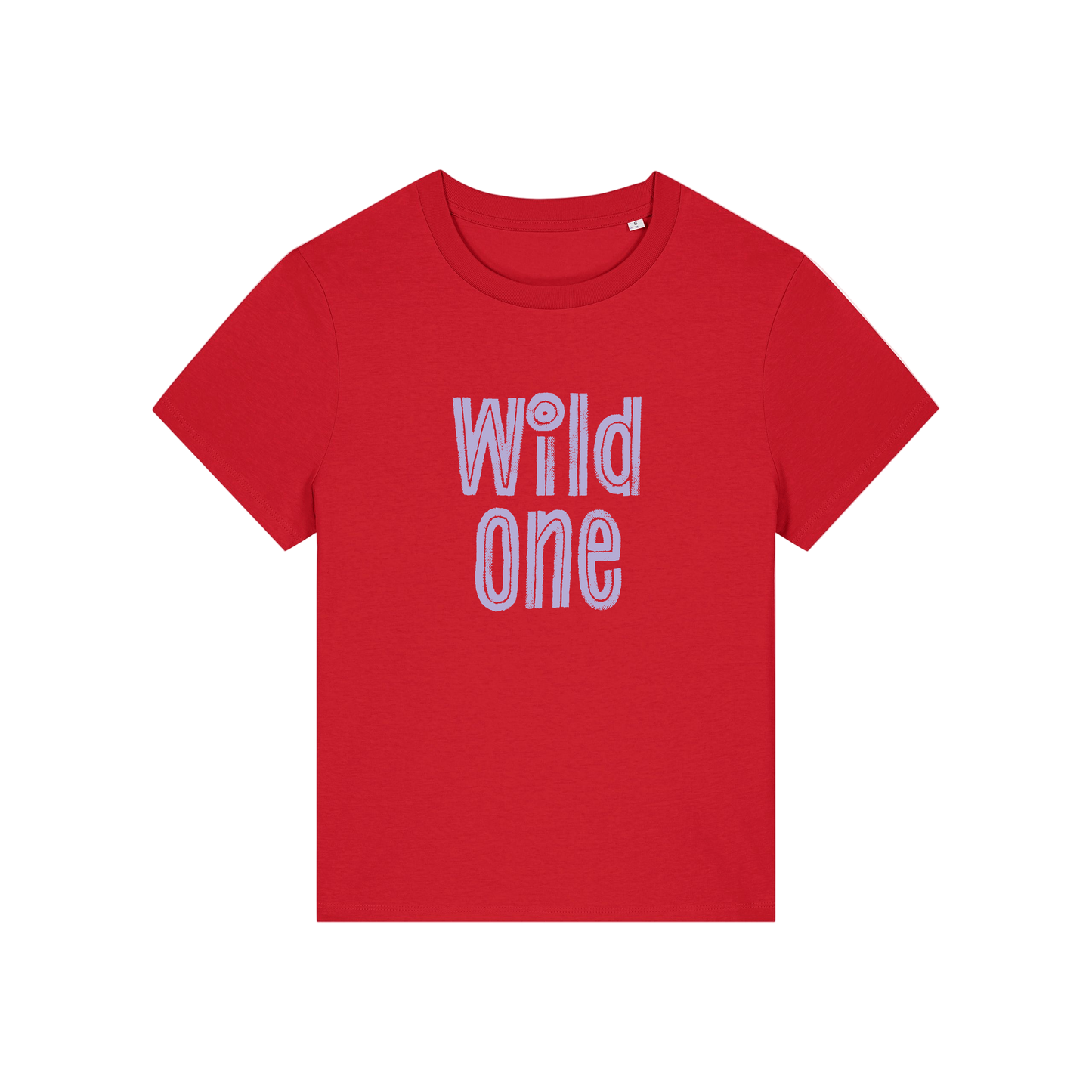 red matching t-shirt with the slogan 'wild one'