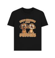 Black Stop Puppies Women's T-shirt