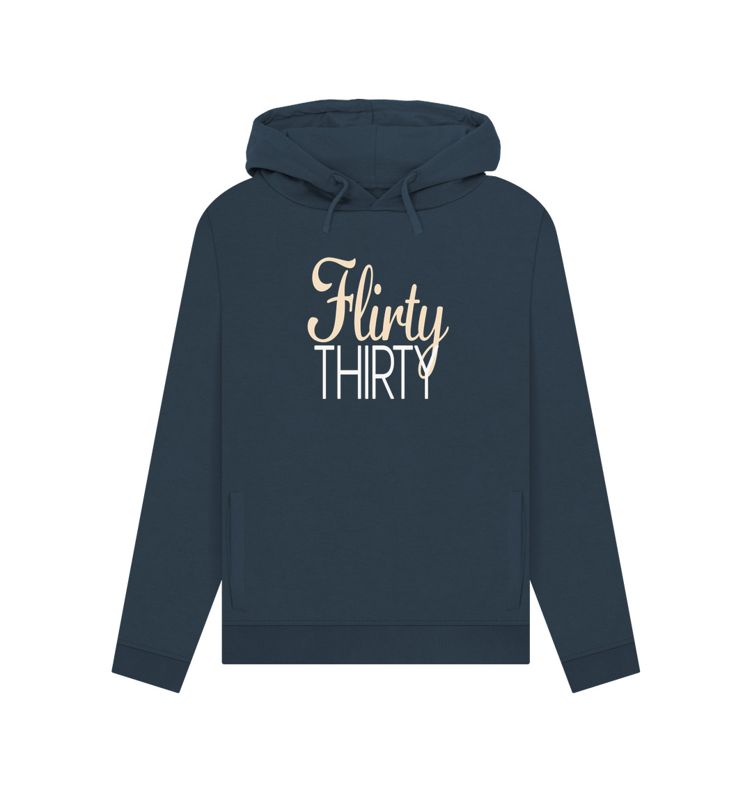 Navy Blue Flirty Thirty Women's Hoodie