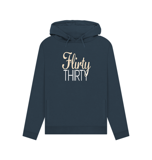 Navy Blue Flirty Thirty Women's Hoodie