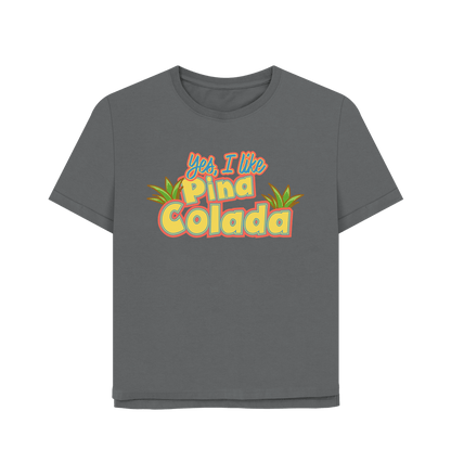 Slate Grey Pina Colada Women's Relaxed Fit T-shirt