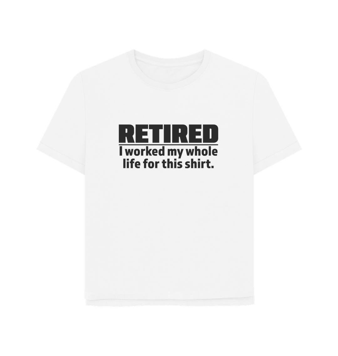 White Retired Women's Relaxed Fit T-shirt