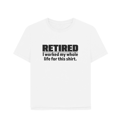 White Retired Women's Relaxed Fit T-shirt