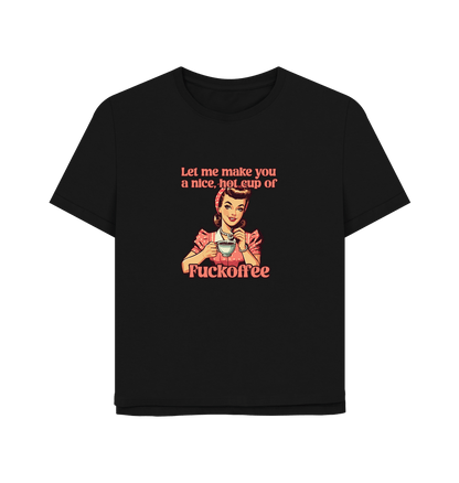 Black Fuckoffee Women's Relaxed Fit T-shirt