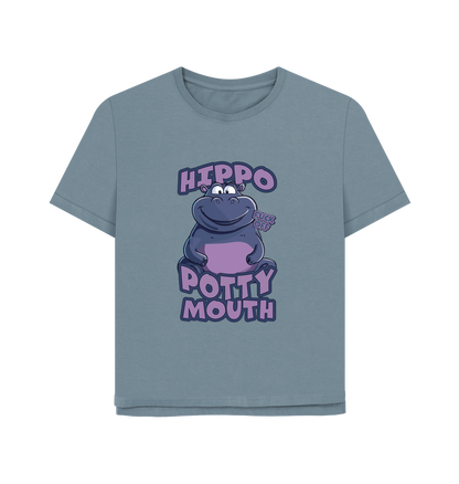 Stone Blue Printed T-shirt