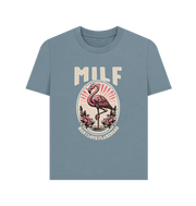 Stone Blue Milf Flamingo Women's T-shirt