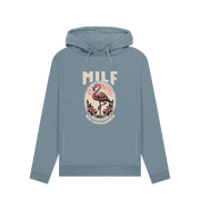 Stone Blue Milf Flamingo Women's Hoodie
