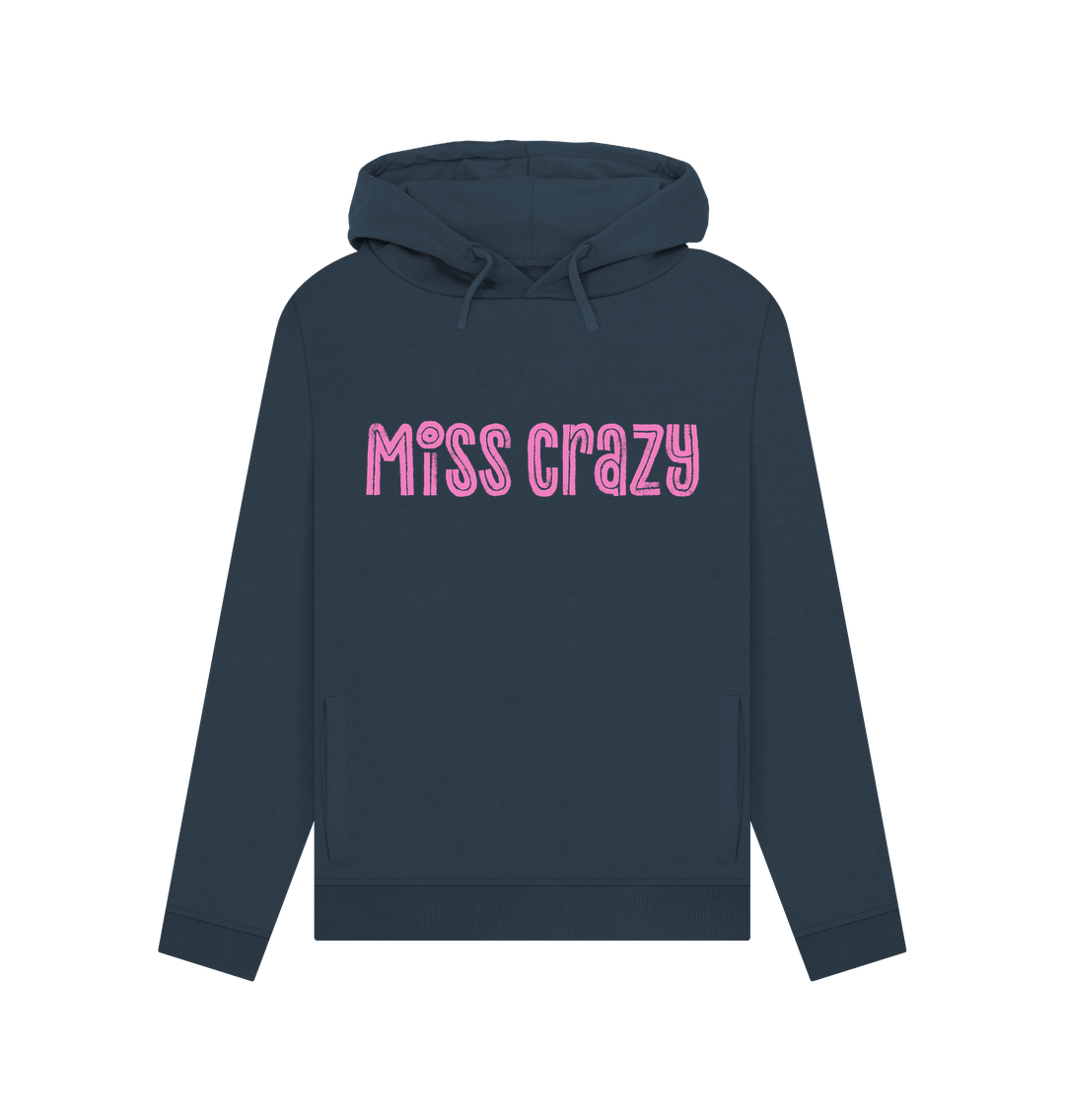 Navy Blue Miss Crazy Women's Hoodie