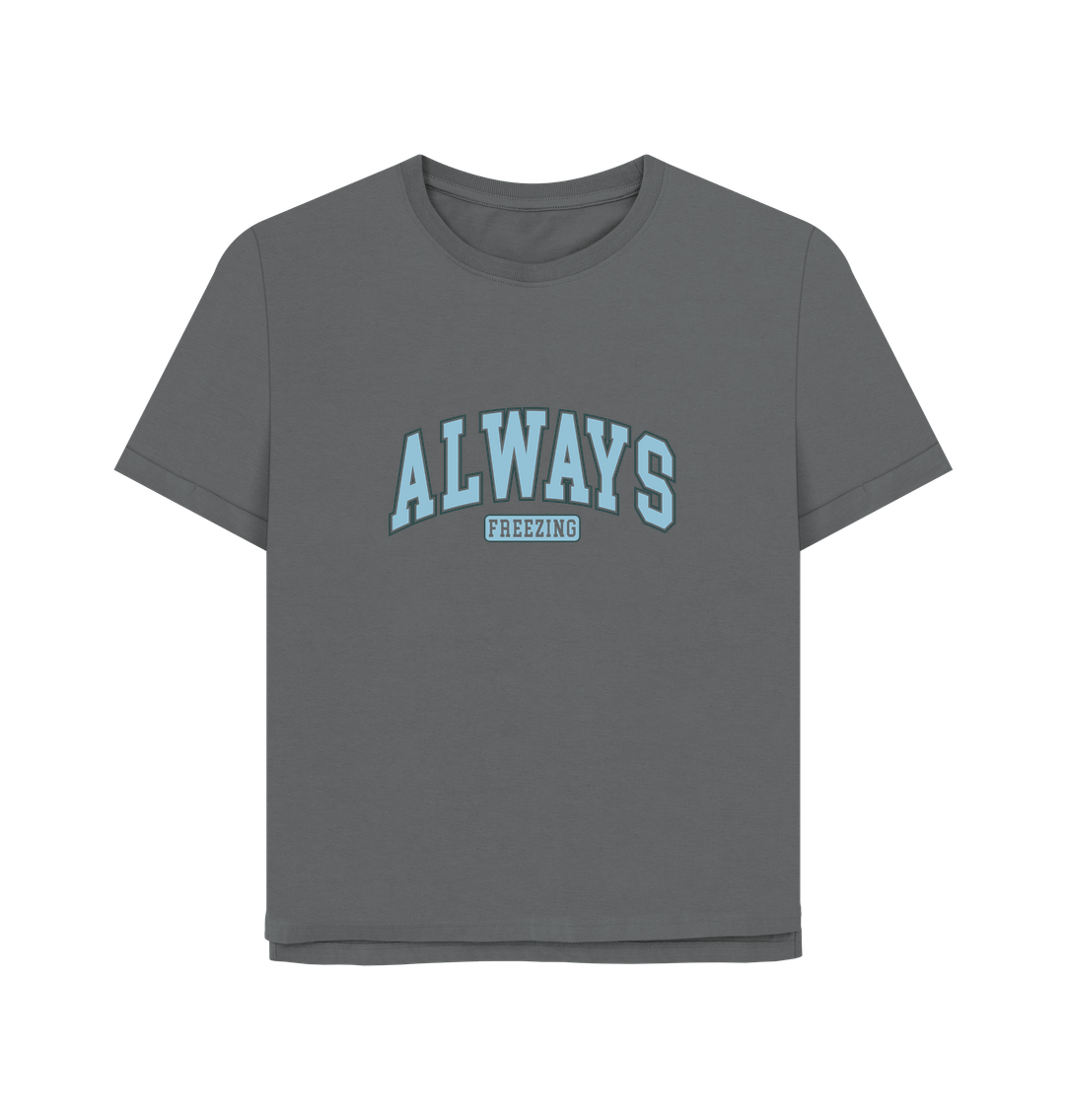 Slate Grey Always Freezing Women's Relaxed Fit T-shirt