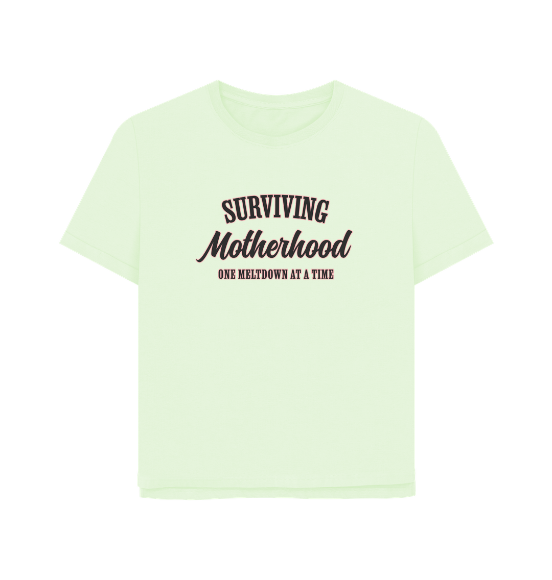Pastel Green Motherhood Women's Relaxed Fit T-shirt