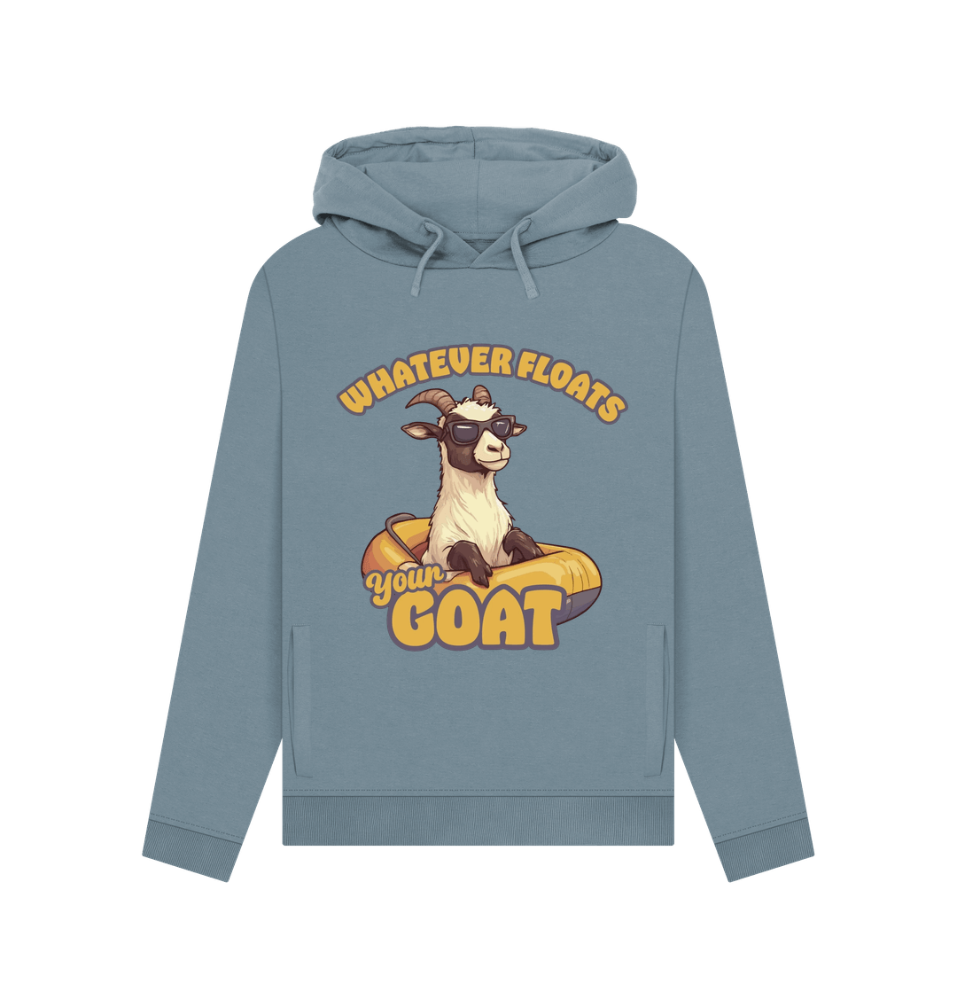Stone Blue Floats Your Goat Women's Hoodie