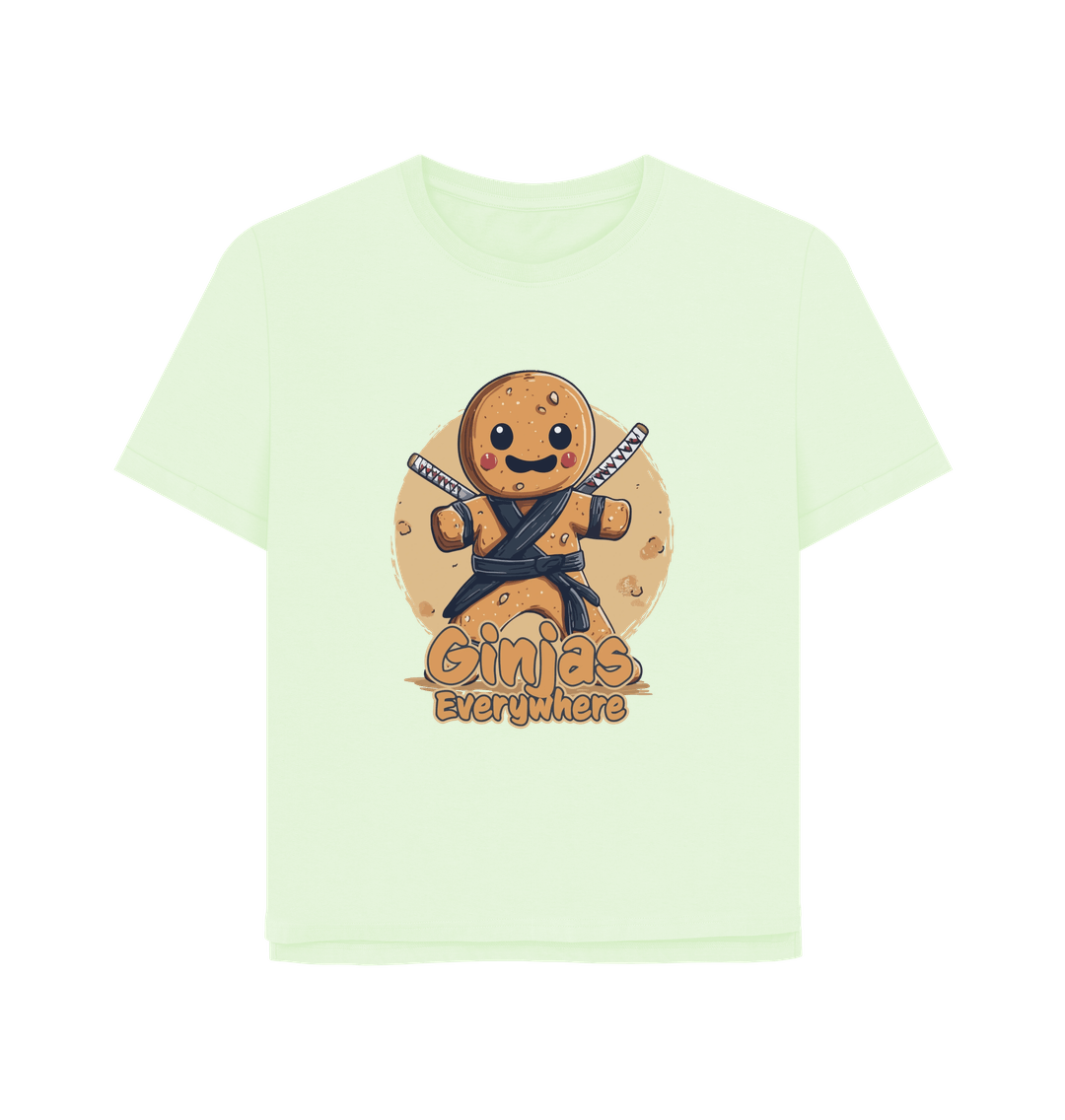 Pastel Green Ginja Ninja Women's Relaxed Fit T-shirt