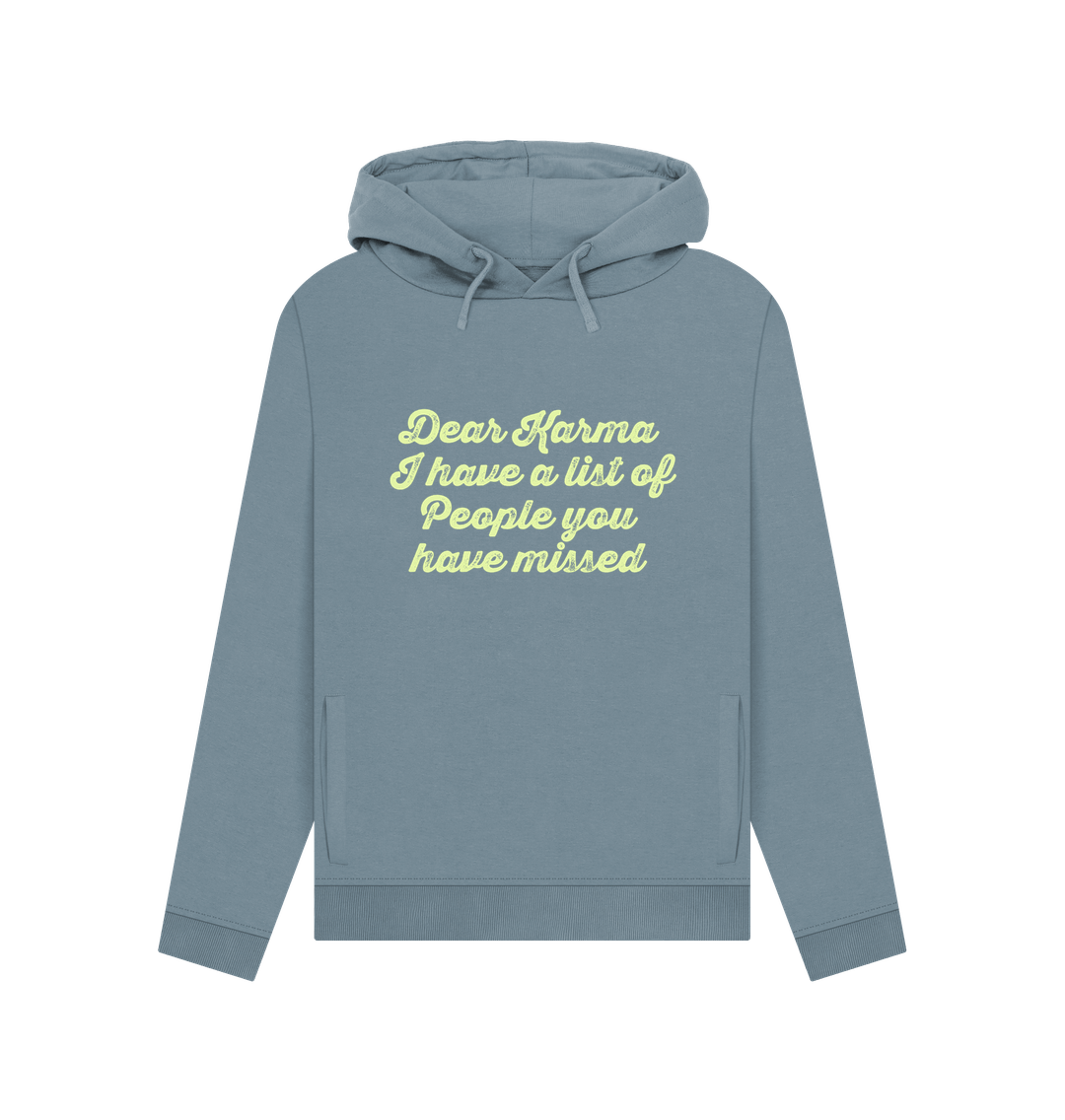 Stone Blue Dear Karma Women's Hoodie