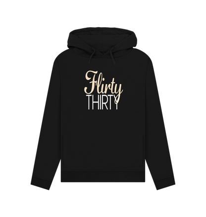 Black Flirty Thirty Women's Hoodie