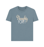 Stone Blue Naughty Forty Women's T-Shirt