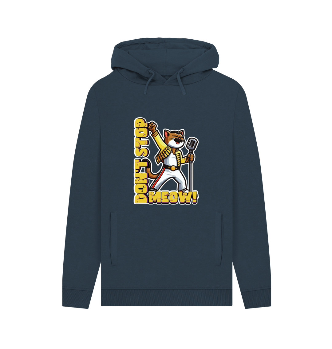 Navy Don't Stop Meow Men's Hoodie