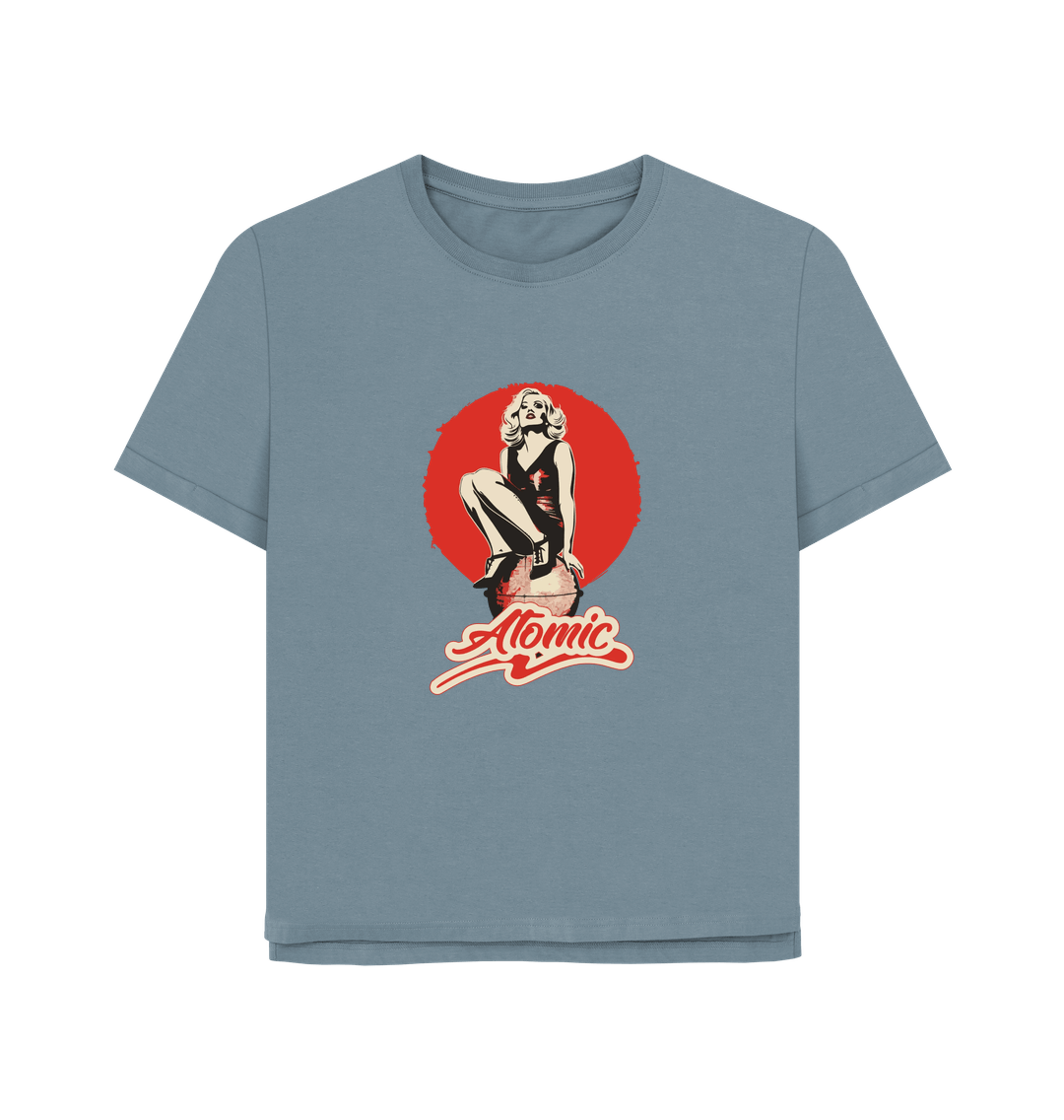 Stone Blue Atomic Women's Relaxed Fit T-shirt