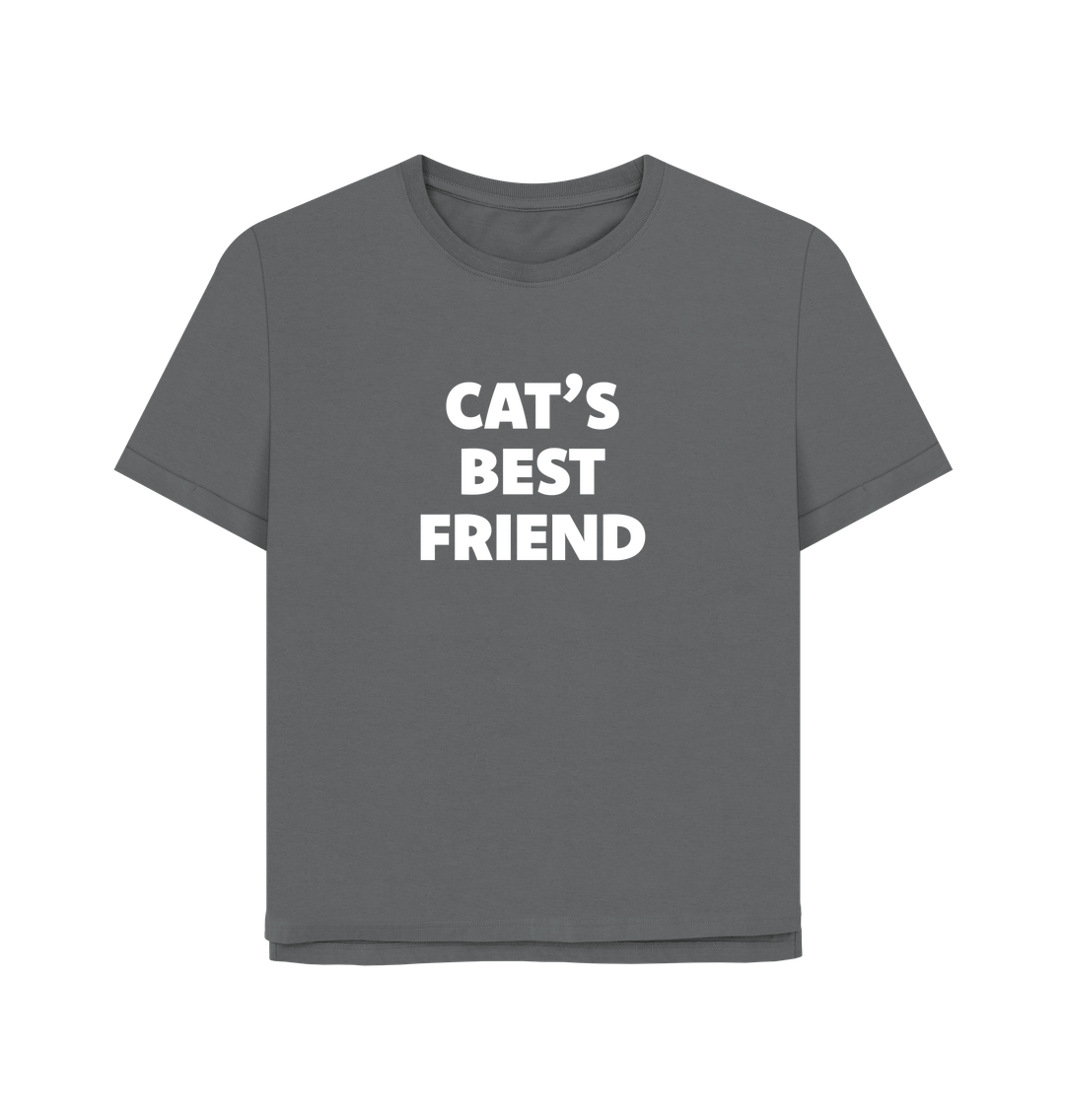 Slate Grey Cat's Best Friend Women's Relaxed Fit T-shirt