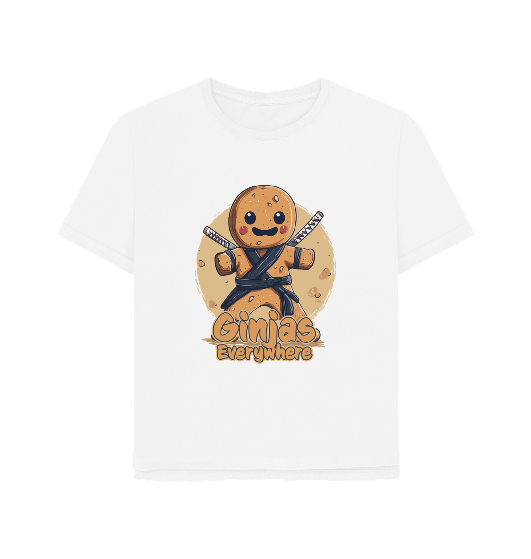 White Ginja Ninja Women's Relaxed Fit T-shirt