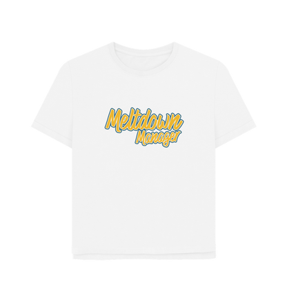 White Meltdown Manager Women's Relaxed Fit T-shirt