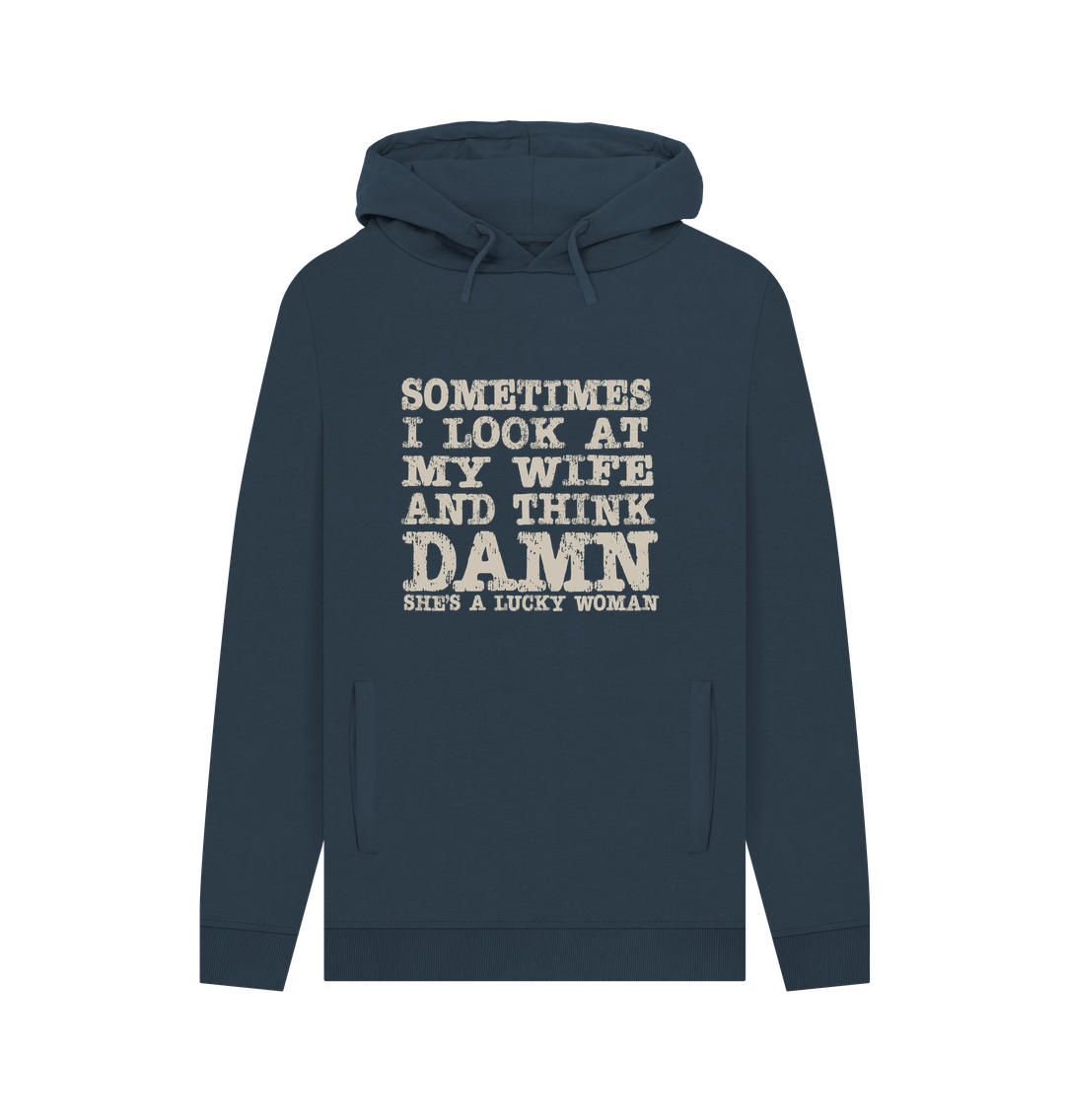 Navy Lucky Woman Men's Hoodie