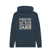 Navy Lucky Woman Men's Hoodie