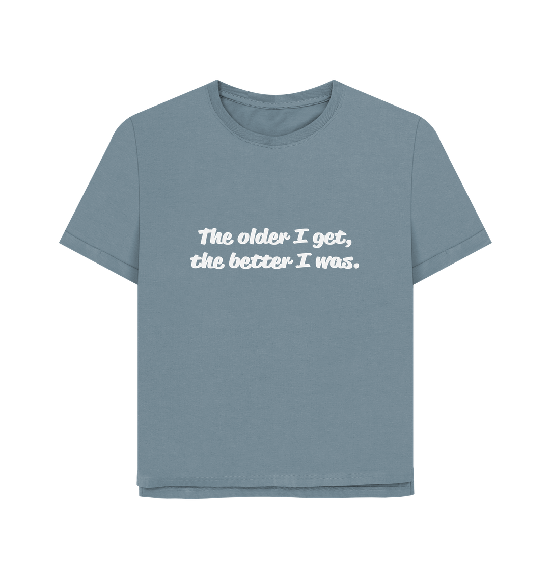 Stone Blue Printed T-shirt