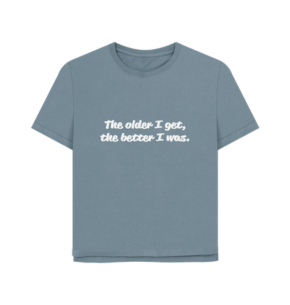 Stone Blue Printed T-shirt