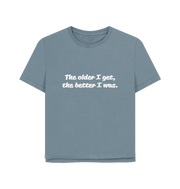 Stone Blue Printed T-shirt