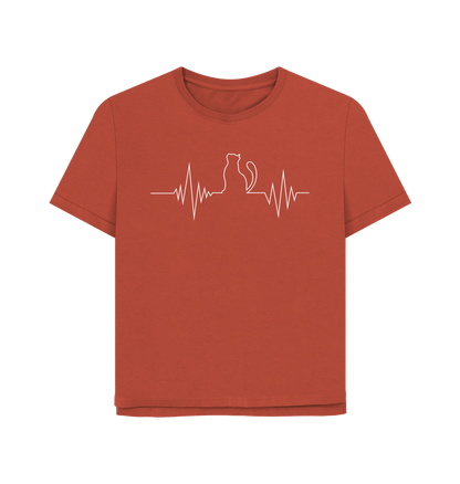 Rust Cat Cardio Woman's Relaxed Fit T-shirt