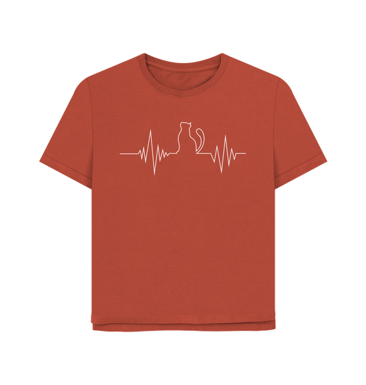 Rust Cat Cardio Woman's Relaxed Fit T-shirt
