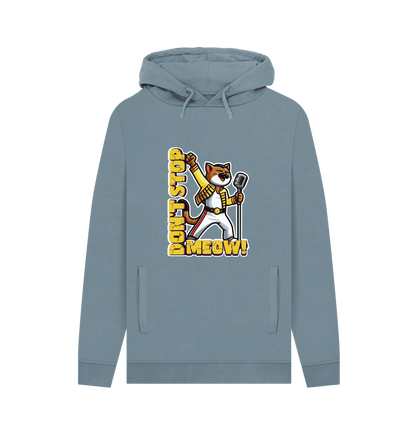 Stone Blue Don't Stop Meow Men's Hoodie