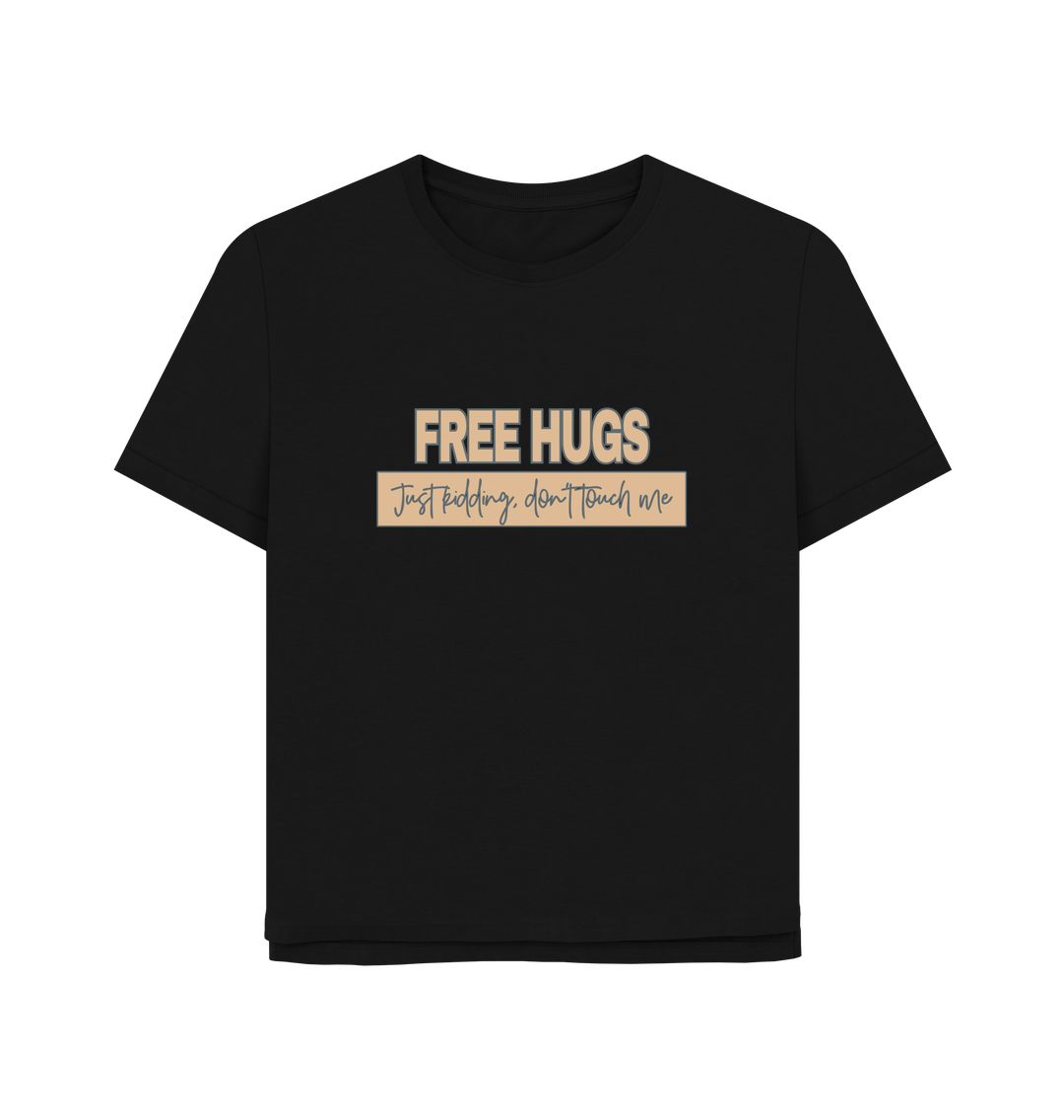 Black Free Hugs Women's Relaxed Fit T-shirt