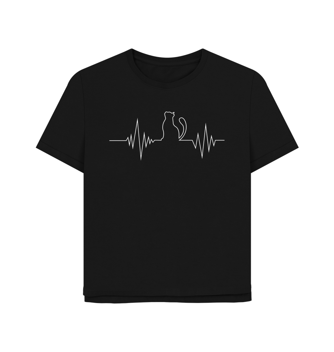 Black Cat Cardio Woman's Relaxed Fit T-shirt