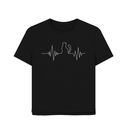Black Cat Cardio Woman's Relaxed Fit T-shirt