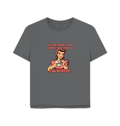 Slate Grey Fuckoffee Women's Relaxed Fit T-shirt