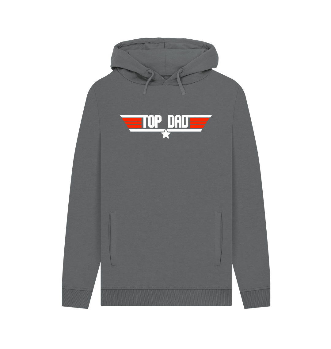 Slate Grey Top Dad Men's Hoodie