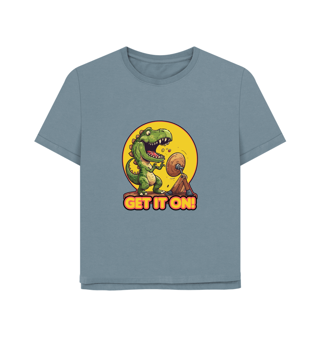 Stone Blue Get It On Women's Relaxed Fit T-shirt