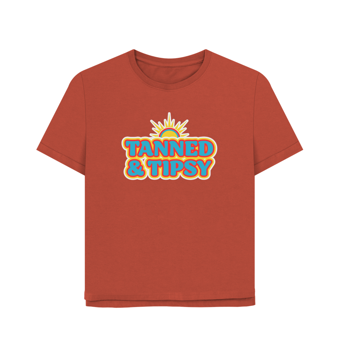 Rust Tanned And Tipsy Women's Relaxed Fit T-shirt